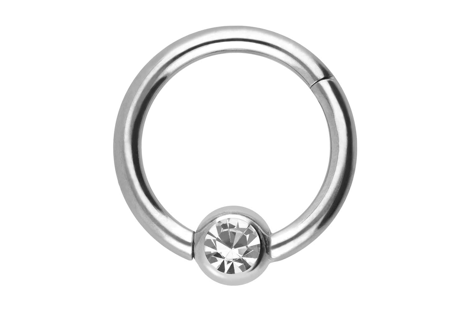 Chirurgenstahl Segmentring Clicker Piercing KRISTALL ++SALE++
